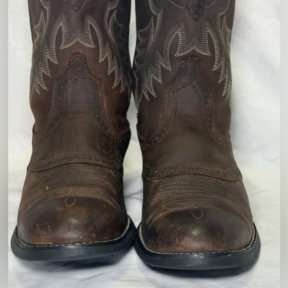 Ariat Fatbaby Heritage Stockman Western Boots Brown Leather Womens 8B 10001605 - Picture 4 of 11